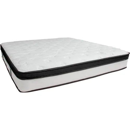 Centerline Dynamics Beds & Headboards Metal Platform Bed Frame With 12" Memory Foam Pocket Spring Mattress in a Box, King