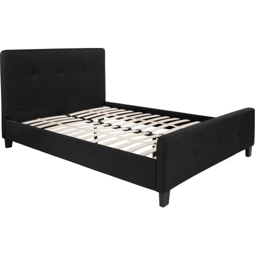 Centerline Dynamics Beds & Headboards Tribeca Tufted Upholstered Platform Bed in Black, Full Size