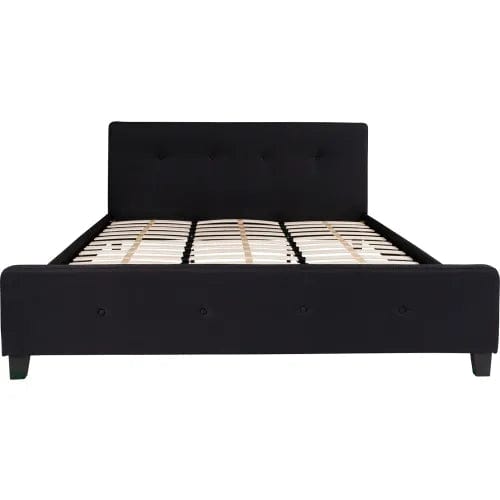 Centerline Dynamics Beds & Headboards Tribeca Tufted Upholstered Platform Bed in Black, King Size