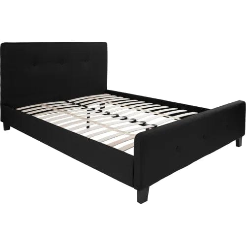 Centerline Dynamics Beds & Headboards Tribeca Tufted Upholstered Platform Bed in Black, Queen Size