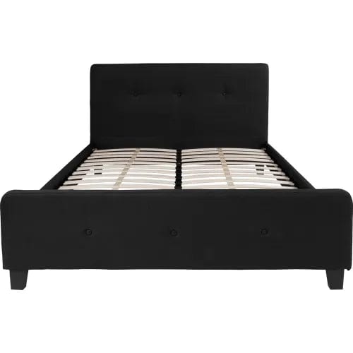 Centerline Dynamics Beds & Headboards Tribeca Tufted Upholstered Platform Bed in Black, Queen Size