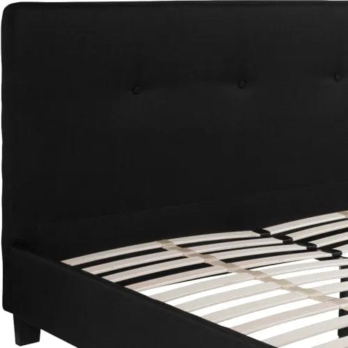 Centerline Dynamics Beds & Headboards Tribeca Tufted Upholstered Platform Bed in Black, Queen Size