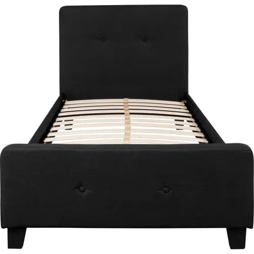 Centerline Dynamics Beds & Headboards Tribeca Tufted Upholstered Platform Bed in Black, Twin Size