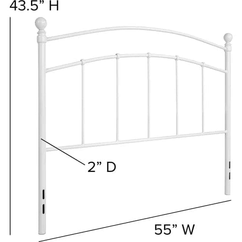 Centerline Dynamics Beds & Headboards Woodstock Decorative White Metal Headboard, Full Size