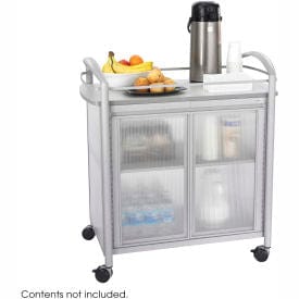 Centerline Dynamics beverage cart Safco 8966, Gray. 34"W x 21-1/4"D x 36-1/2"H, Impromptu™ Refreshment Cart