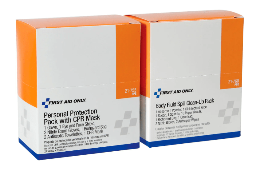Pac-Kit Small Industrial Bloodborne Pathogens Kit with CPR Mask Weathe ...