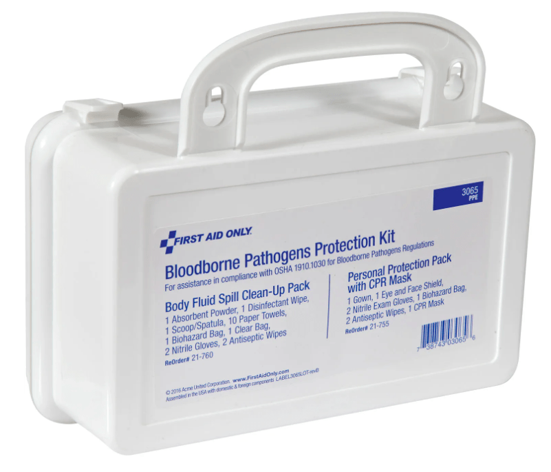 Pathogen Kit Pac-Kit Small Industrial Bloodborne Pathogens Kit with CPR Mask Weathe ...