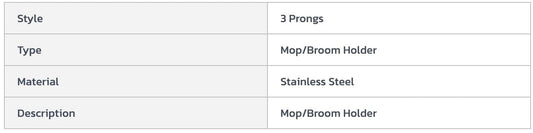 Centerline Dynamics Bobrick Mop/Broom Holder, Stainless, 24", 3 Prongs - B223x24