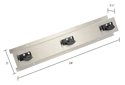 Centerline Dynamics Bobrick Mop/Broom Holder, Stainless, 24", 3 Prongs - B223x24