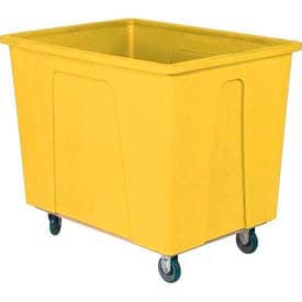 Centerline Dynamics Box Trucks Wesco® Plastic Box Truck 20 Bushel Yellow 272527 5" Casters