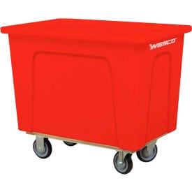 Centerline Dynamics Box Trucks Wesco® Plastic Box Truck 8 Bushel Red 272511 5" Casters