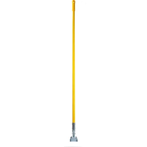 Centerline Dynamics Brooms & Dusters 60" Fiberglass Dust Mop Handle w/ Clip On Connector, Yellow, Pack of 12 - Pkg Qty 12