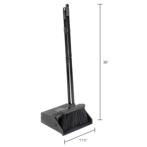 Centerline Dynamics Brooms & Dusters Carlisle Duo-Pan Dustpan And Lobby Broom 36", Black - 36141503