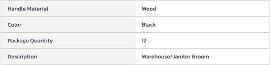 Centerline Dynamics Brooms & Dusters Carlisle Flo-Pac Warehouse/Janitor Broom 57"L, Black - 4167903 - Pkg Qty 12