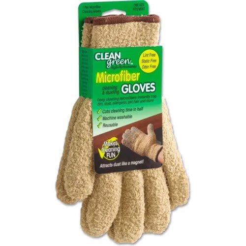 Centerline Dynamics Brooms & Dusters Cleangreen Microfiber Cleaning And Dusting Gloves, Pair