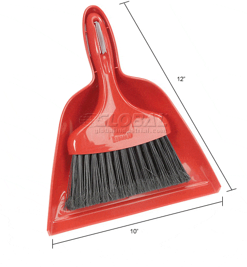 Centerline Dynamics Brooms & Dusters Libman Commercial Dust Pan With Whisk Broom - Red - 906 - Pkg Qty 6
