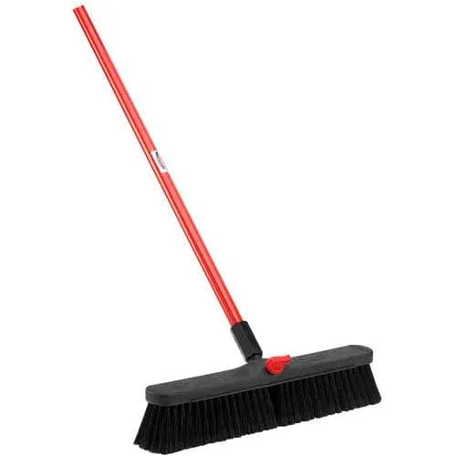 Centerline Dynamics Brooms & Dusters Libman Commercial Push Broom with Resin Block - 18 - Fine-Duty Bristles - 800 - Pkg Qty 4