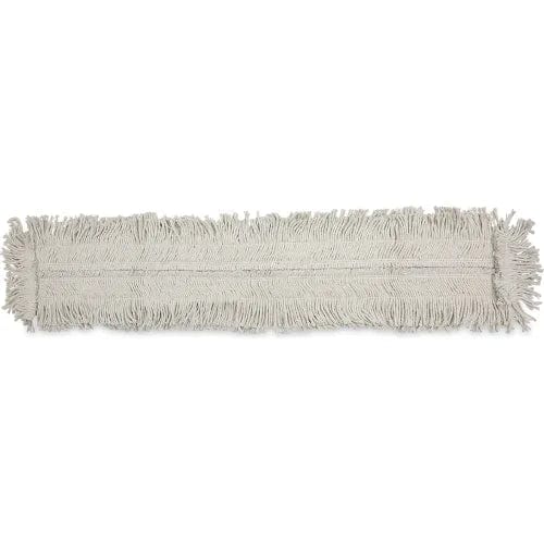 Centerline Dynamics Brooms & Dusters Mop Head, Dust, Disposable, Cotton/Synthetic Fibers, 48 x 5, White