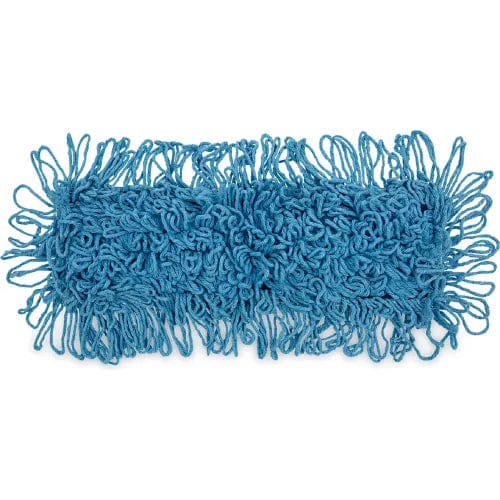 Centerline Dynamics Brooms & Dusters Mop Head, Dust, Looped-End, Cotton/Synthetic Fibers, 18 x 5, Blue