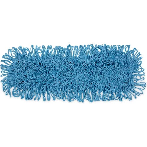 Centerline Dynamics Brooms & Dusters Mop Head, Dust, Looped-End, Cotton/Synthetic Fibers, 24 x 5, Blue