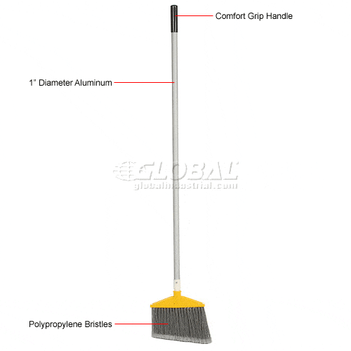 Centerline Dynamics Brooms & Dusters Rubbermaid® Angled Broom With Aluminum Handle - Pkg Qty 6