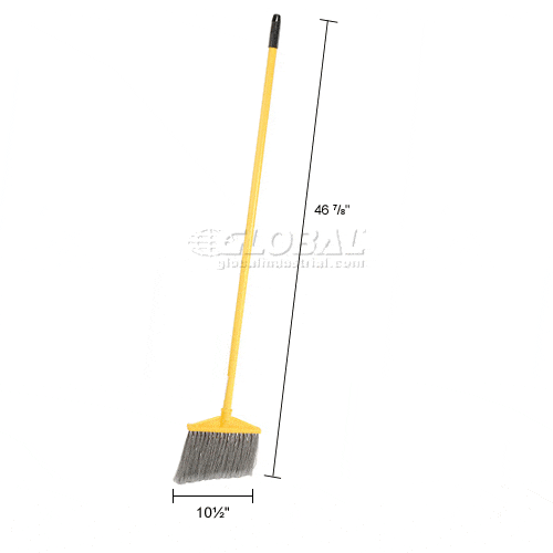 Centerline Dynamics Brooms & Dusters Rubbermaid® Angled Broom With Vinyl Coated Metal Handle - Pkg Qty 6