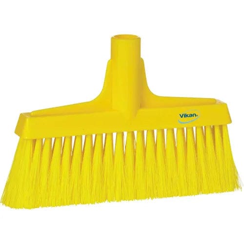 Centerline Dynamics Brush Heads 10" Upright Broom- Soft/Stiff, Yellow