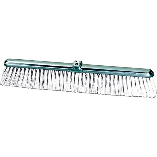 Centerline Dynamics Brush Heads 18"W Push Broom Head w/Average-Duty White Polypropylene Bristles and Steel Frame - Pkg Qty 12