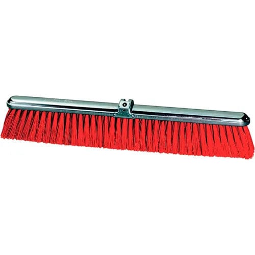 Centerline Dynamics Brush Heads 18"W Push Broom Head with Red Polypropylene Bristles and Steel Frame - Pkg Qty 12
