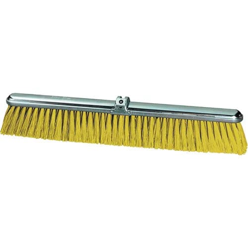 Centerline Dynamics Brush Heads 18"W Push Broom Head with Yellow Polypropylene Bristles and Steel Frame
