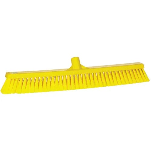 Centerline Dynamics Brush Heads 24" Small Particle Push Broom- Soft, Yellow