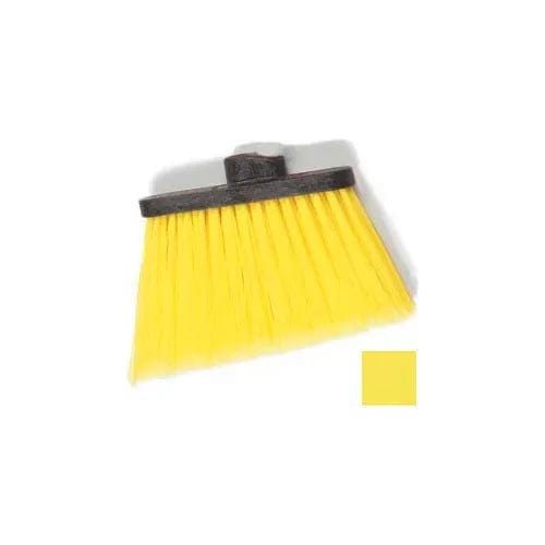 Centerline Dynamics Brush Heads Duo-Sweep Medium Duty Angle Broom W/12" Flare (Head Only) 8", Yellow - Pkg Qty 12