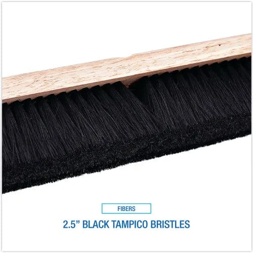 Centerline Dynamics Brush Heads Floor Brush Head, 2.5" Black Tampico Fiber Bristles, 36" Brush
