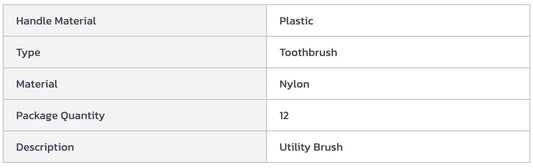 Centerline Dynamics Brushes, Sponges & Squeegees Carlisle Toothbrush Style Maintenance Utility Brush w/Nylon Bristles 7" - 4067400 - Pkg Qty 12