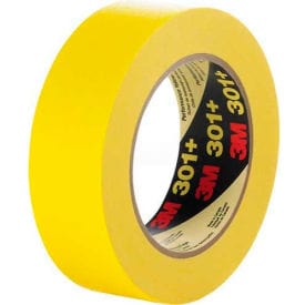 Centerline Dynamics Building & Construction Tape 3M™ Masking Tape 301+ 3.78"W x 60 Yards - Yellow - Pkg Qty 8