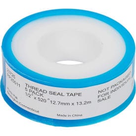 Centerline Dynamics Building & Construction Tape Plumb Pak Thread Seal Tape 5 Pack 1/2" x 520"