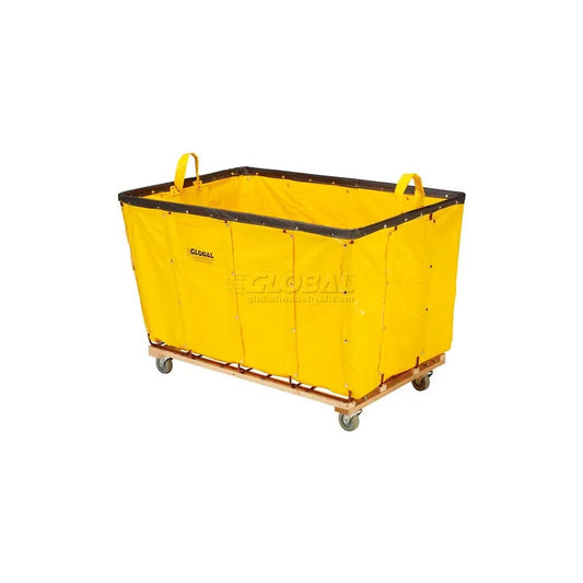 Centerline Dynamics Bulk Container & Tilt Trucks Basket Bulk Truck, Vinyl, 8 Bushel Capacity, Yellow