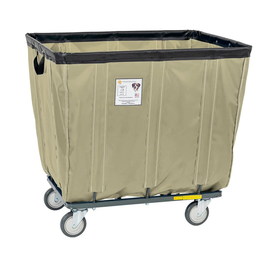 Centerline Dynamics Bulk Container & Tilt Trucks Beige R&B Wire Products® 8 Bushel Vinyl Basket Truck, All Swivel Casters