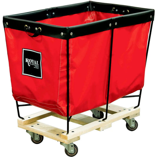 Centerline Dynamics Bulk Container & Tilt Trucks Elevated Basket Truck, 6 Bu, Red Vinyl, Wood Base, All Swivel