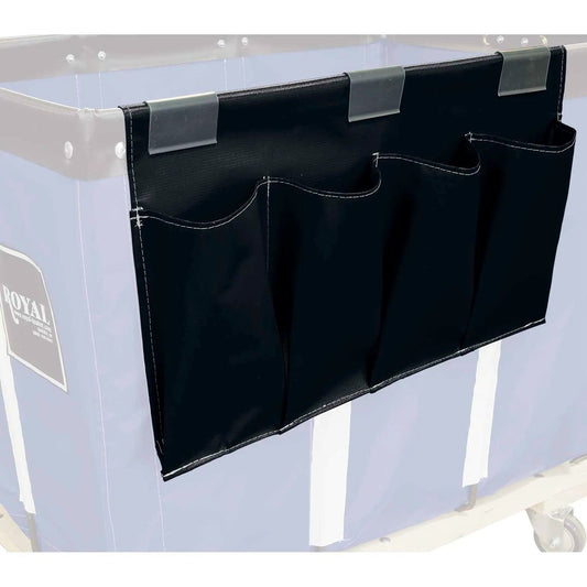 Centerline Dynamics Bulk Container & Tilt Trucks Janitorial Supply Organizer, Black Vinyl, 4 Pockets