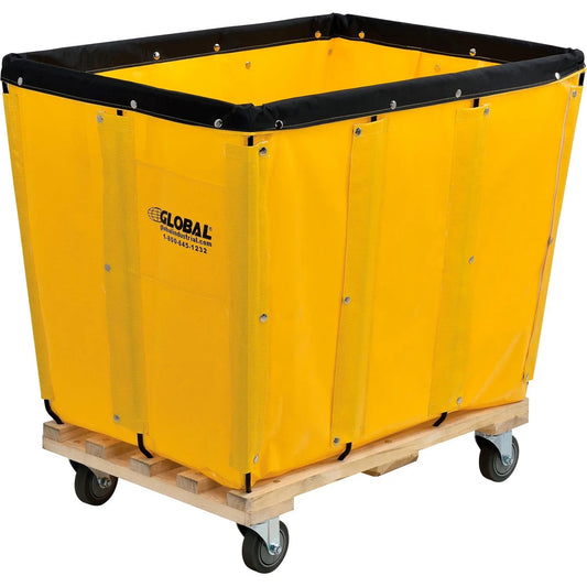 Centerline Dynamics Bulk Container & Tilt Trucks Yellow KD, 12 Bushel Vinyl Basket Bulk Truck