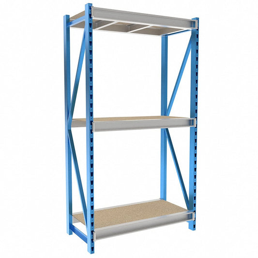 Centerline Dynamics Bulk Rack Starter Hallowell Bulk Rack 48"W x 24"D x 87"H, 3 Level Starter Unit Includes Particle Board Deck