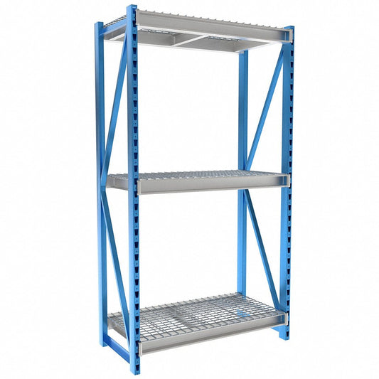 Centerline Dynamics Bulk Rack Starter Hallowell Bulk Rack 48"W x 24"D x 87"H, 3 Level Unit Includes Waterfall Wire Deck