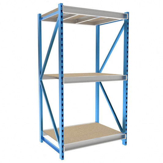 Centerline Dynamics Bulk Rack Starter Hallowell Bulk Rack 48"W x 36"D x 87"H, 3 Level Starter Unit Includes Particle Board Deck