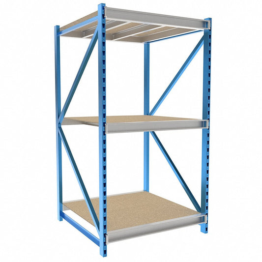 Centerline Dynamics Bulk Rack Starter Hallowell Bulk Rack 48"W x 48"D x 87"H, 3 Level Starter Unit Includes Particle Board Deck