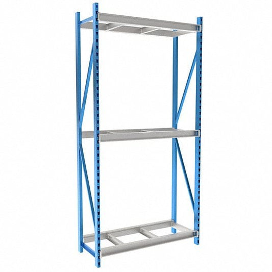 Centerline Dynamics Bulk Rack Starter Hallowell Bulk Rack 60"W x 24"D x 123"H, 3 Level Unit Decking Not Included