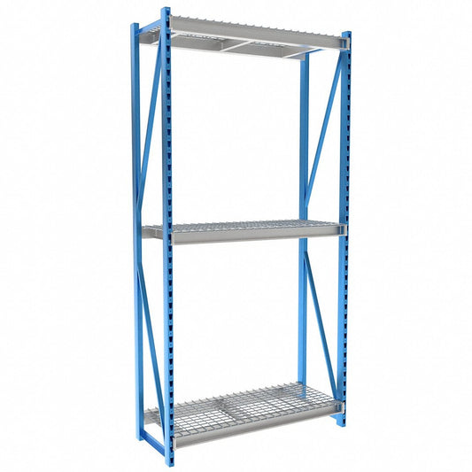 Centerline Dynamics Bulk Rack Starter Hallowell Bulk Rack 60"W x 24"D x 123"H, 3 Level Unit Includes Waterfall Wire Deck