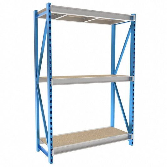 Centerline Dynamics Bulk Rack Starter Hallowell Bulk Rack 60"W x 24"D x 87"H, 3 Level Starter Unit Includes Particle Board Deck