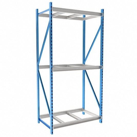 Centerline Dynamics Bulk Rack Starter Hallowell Bulk Rack 60"W x 36"D x 123"H, 3 Level Unit Decking Not Included