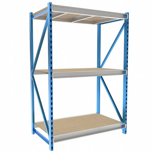 Centerline Dynamics Bulk Rack Starter Hallowell Bulk Rack 60"W x 36"D x 87"H, 3 Level Starter Unit Includes Particle Board Deck